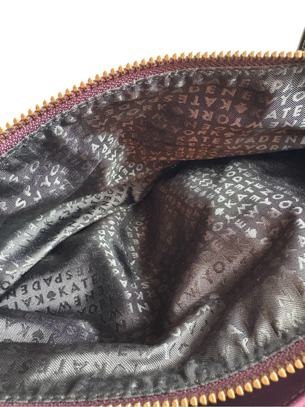 Kate Spade Wilson Road Alyse Satchel Deep Plum Nylon Crossbody Bag - Picture 8 of 14